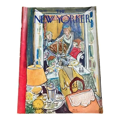 New Yorker Magazine - Vintage 1935 Nov 30 - Classic Thanksgiving Cover Foto 1 de 2