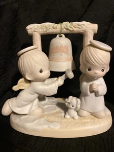 1992 Precious Moments Large 6.25x7” ‘Ring Those Christmas Bells’ EUC Sam Butcher - Bild 1 von 9
