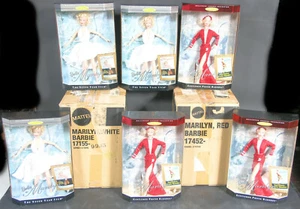 Barbie as Marilyn in the White Dress & Red Dress 6 Doll Lot 17155 & 17452 NRFB - Picture 1 of 10