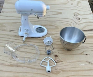 Kitchenaid White Stand Mixer KSM90PSWW Ultra Power 300-Watt 4-1/2-Quart - Picture 1 of 12