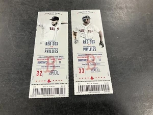 BOSTON RED SOX 2017 BIGLIETTO STUB 6/12/17-6/13/17 VS PHILLIES - Foto 1 di 3