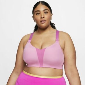 Nike Womens Sports Bra Underwire High Support Plus Size 40DD BQ4128 693 Pink