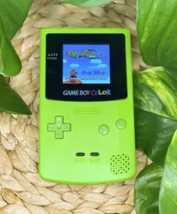 Nintendo Game Boy Color GBC System Backlight Backlit Brighter TFT Kiwi Green - Picture 1 of 8