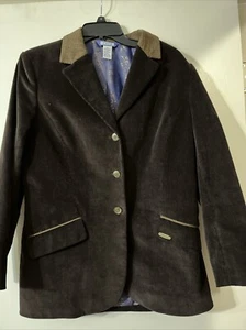 Vntg Womens Austin Reed Jacket Blazer size 14 Brown Corduroy Wool Collar NOS New - Picture 1 of 10