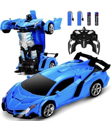 Spielzeug Transformer Auto Rennauto Roboter mit Fernbedienung Motor Wagen kinder - Bild 1 von 4