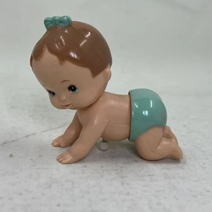 Vintage 1977 TOMY WIND UP CRAWLING BABY DOLL - Picture 1 of 6