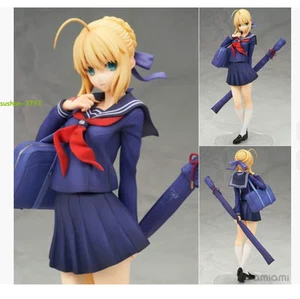 18cm Fate Stay Night School Uniform Saber Figure Model Statue Ornaments Toy Gift - Picture 1 of 5