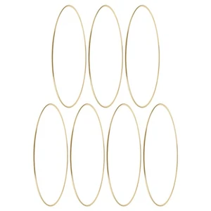 7 Stück Floral Metall Creolen Dekoration Kreis Traumfänger Runde Ringe - Bild 1 von 12