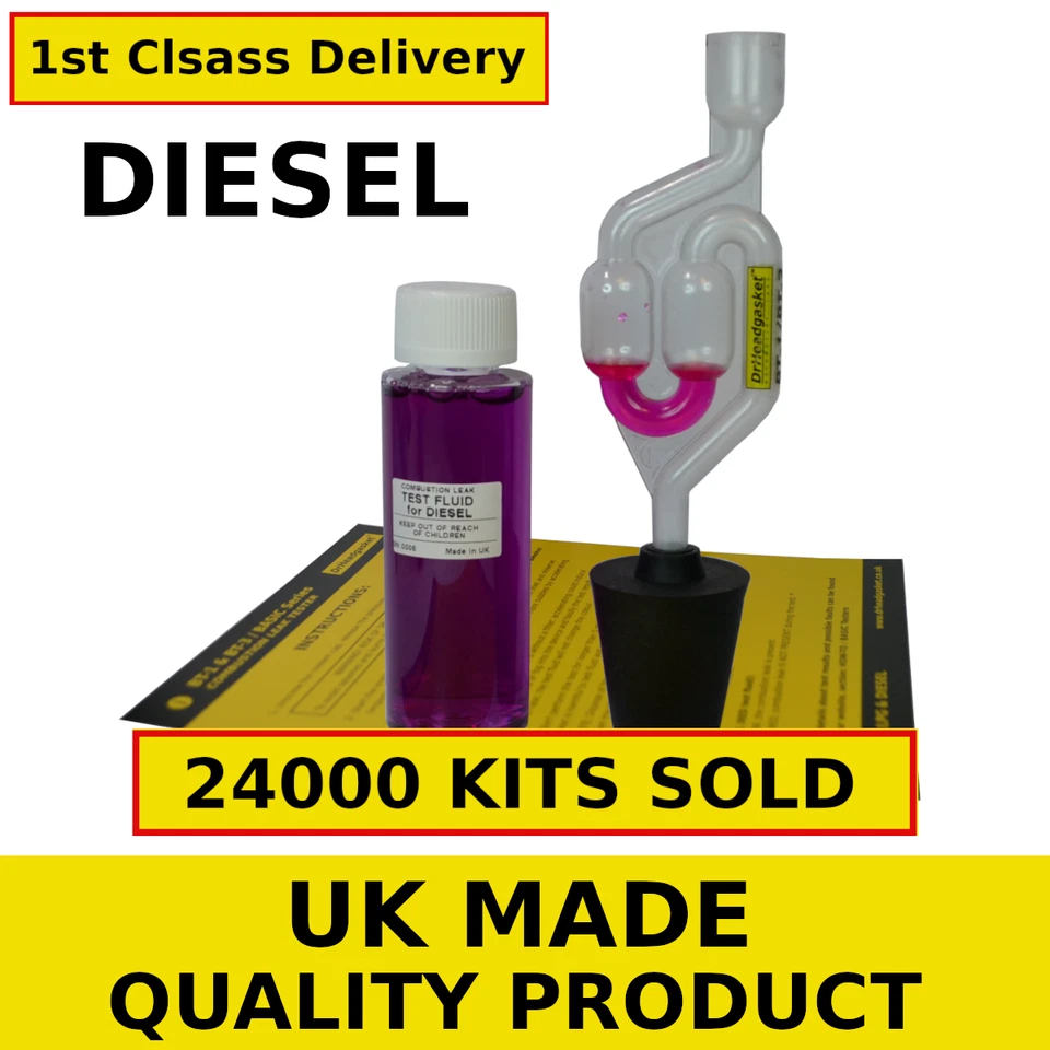 Bt-1 2x50ml Combustion Leak Tester Kit Co2 Fluid Head Gasket Test Block Car 14e