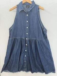 City Chic Dulce Sleeveless Denim Dress Size Large L - Picture 1 of 5