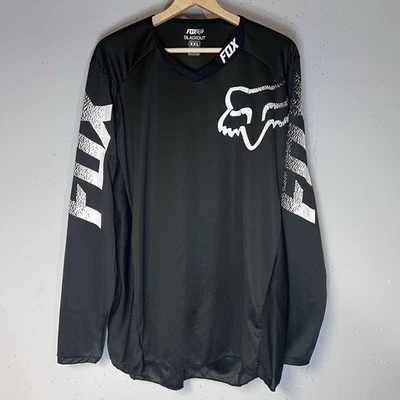 Camiseta deportiva de motocross de manga larga FOX Racing Blackout para hombre talla 2XL XXL ATV moto de cross Foto 1 de 4