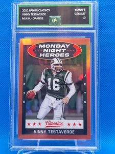 Panini Classics Monday Night Heroes 2021 naranja 3/10 Vinny Testaverde #MNH-5 - Imagen 1 de 2