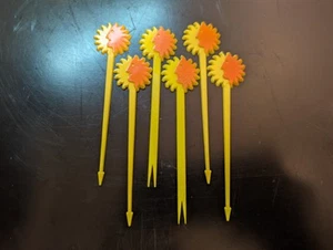 Vintage National Airlines Sun Sunshine Swizzle Stick Stir Olive Cocktail (6) - Picture 1 of 5