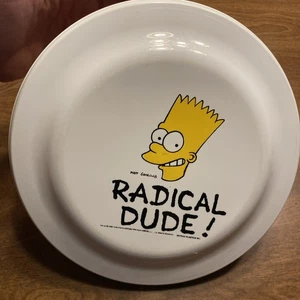 Vintage 1990 Bart Simpson The Simpsons “Radical Dude” 20th Century Fox Frisbee - Picture 1 of 24