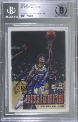 BAS 1999 Skybox NBA Hoops Sophomore Sensations Jason Williams #3 BGS Authentic - Image 1 of 2