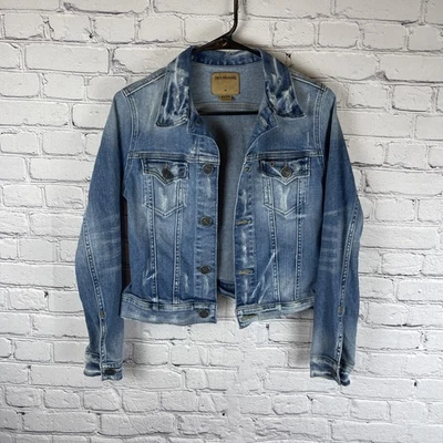Chaqueta vaquera True Religion World Tour para mujer XS Distressed Trucker Foto 1 de 4
