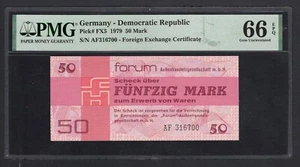 Germany- Democratic 50 Marks 1979 PFX5 Uncirculated Grade 66 - Picture 1 of 2