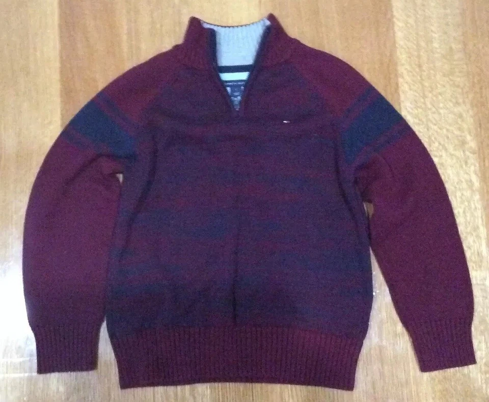 Tommy Hilfiger - Sudadera negra roja para niños - Talla 7 Foto 1 de 2