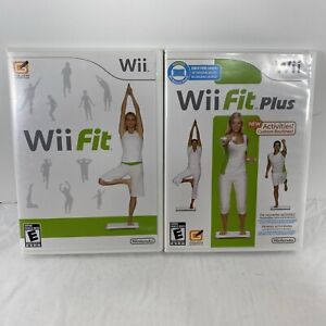 Wii Fit And Wii Fit Plus Nintendo Balance Board Games Complete & Manual CIB