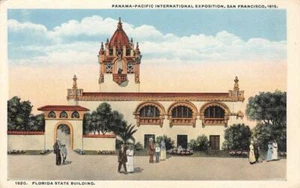 Florida State Building PPIE 1915 San Francisco Expo Vintage Postcard - Imagen 1 de 1