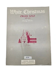 Vintage Orgel Feiertag Noten weiß Weihnachten 1942 Irving Berlin - Bild 1 von 4