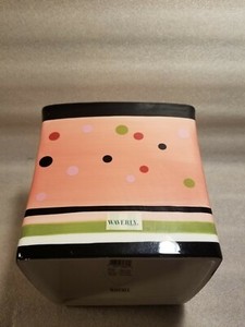 Waverly Vanity Tissue Holder Pink, Black, Green, White Deco Dots 