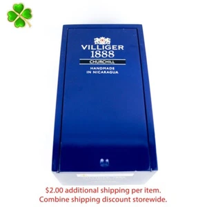 Caja de cigarros de madera vacía Villiger 1888 Churchill 8,25" x 4,5" x 3,5" - Imagen 1 de 12