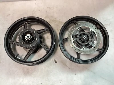 15-23 HONDA CBR300R CBR 300 R RODAS TRASEIRAS DIANTEIRAS ROTORES CUBO PRETO FABRICANTE DE EQUIPAMENTO ORIGINAL - Imagem 1 de 4