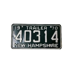 Vintage 1970 New Hampshire Trailer License Plate - Picture 1 of 2