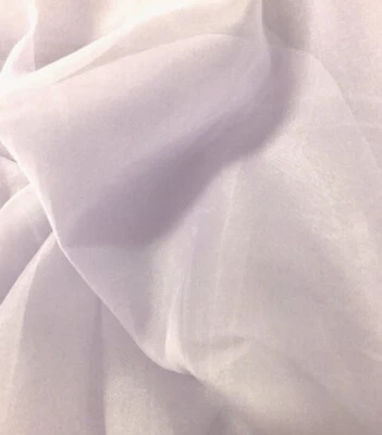 Stunning PALE LAVENDER PURPLE Sheer ORGANZA Solid Poly Fabric - Image 1 of 4