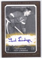 2008-09 Upper Deck Masterpieces Brushstrokes Autographs Ted Lindsay