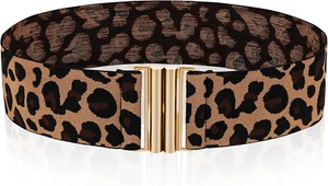 Stretch Taillengürtel für Damen, Breiter Elastischer Breiter Bund Leopardenmuste - Bild 1 von 7