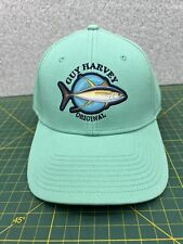 GUY HARVEY Teal Yellow Fin Tuna Fish Hat Cap Adjustable Fishing Embroidered Cap