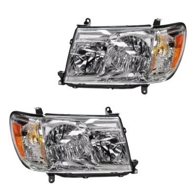 Fit For TOYOTA LAND CRUISER 2006-2007 LEFT RIGHT HEADLIGHTS LAMPS PAIR Foto 1 de 4