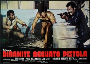 fotobusta DINAMITE AGGUATO PISTOLA JIM BROWN WILLIAMSON PARKS BLAXPLOITATION CAR - Imagen 1 de 1