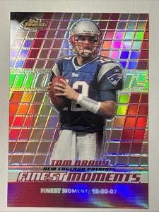 2008 Finest Moments FM-TB Tom Brady Red Refractor Patriots GOAT!! - Picture 1 of 2
