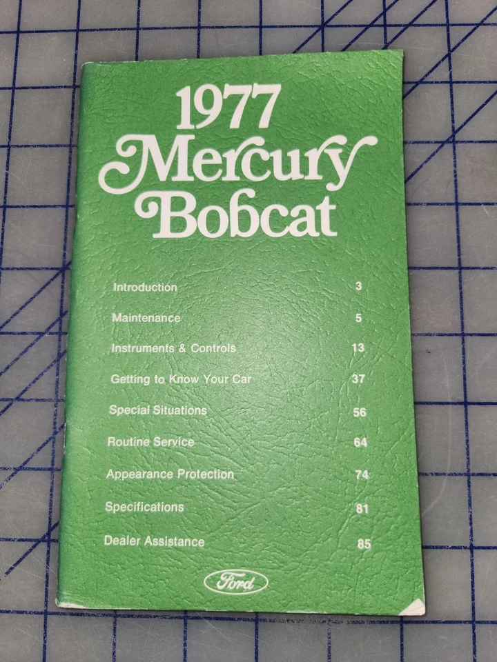 Mercury Bobcat 1977 manual del propietario original Foto 1 de 1