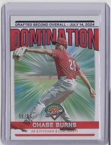 2024 Panini Prospect Edition Domination Blue #1 Chase Burns 59/99 - Picture 1 of 2