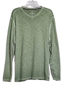 Tommy Bahama Long Sleeve T-Shirt Beach Green 100% Pima Cotton Mens L - Picture 1 of 7