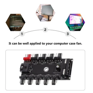 Fan-Hub Erweiterungsadapter Für Computerlüfter Lüfternabe Computergehäuse - Bild 1 von 12