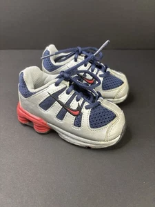 Nike Shox Turb Oh Shoes Toddler Navy Red Silver Size 4.5C - Picture 1 of 7