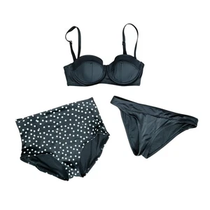 Adore Me Bikini Set 30D Bikini Oberteil & Größe S Bikinihose Schwarz & Gepunktet - Bild 1 von 13