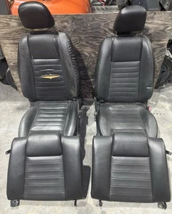 2006 Ford Mustang Gt OEM Complete Black Leather Seats Set Front And Rear - Picture 1 of 10