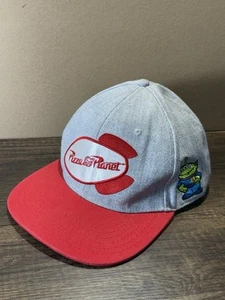 Disney Pixar Toy Story Pizza Planet Martian Logo Snapback Trucker Hat Gray Red - Picture 1 of 5
