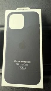 GENUINE Apple Silicone Case w/ Magsafe iPhone 16 Pro Max 6.9" - Black - Zdjęcie 1 z 4