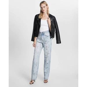 Jeans donna Ksubi Playback farfalla vita alta gamba dritta lavaggio leggero 30 spigolosi - Foto 1 di 16