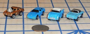Lot of 4 Galoob Micro Machines Chevy Corvettes 1955 1957 1964 Street & 1990s C4 - Picture 1 of 8
