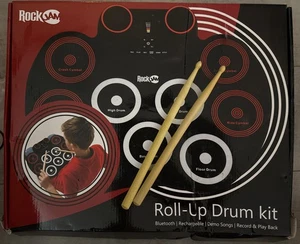 RockJam-Electronic Roll Up MIDI Drum Kit with Built in Speakers  - Picture 1 of 3