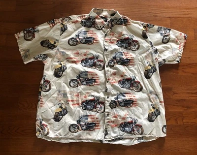 Camisa Red Head Motocicletas Motociclista Marfil Hombre’s 5XL Foto 1 de 4