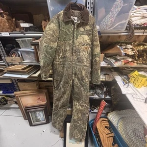 Vintage Duxbak Coveralls Men L Reg Camouflage Hunting Insulated Jumpsuit USA - Picture 1 of 11